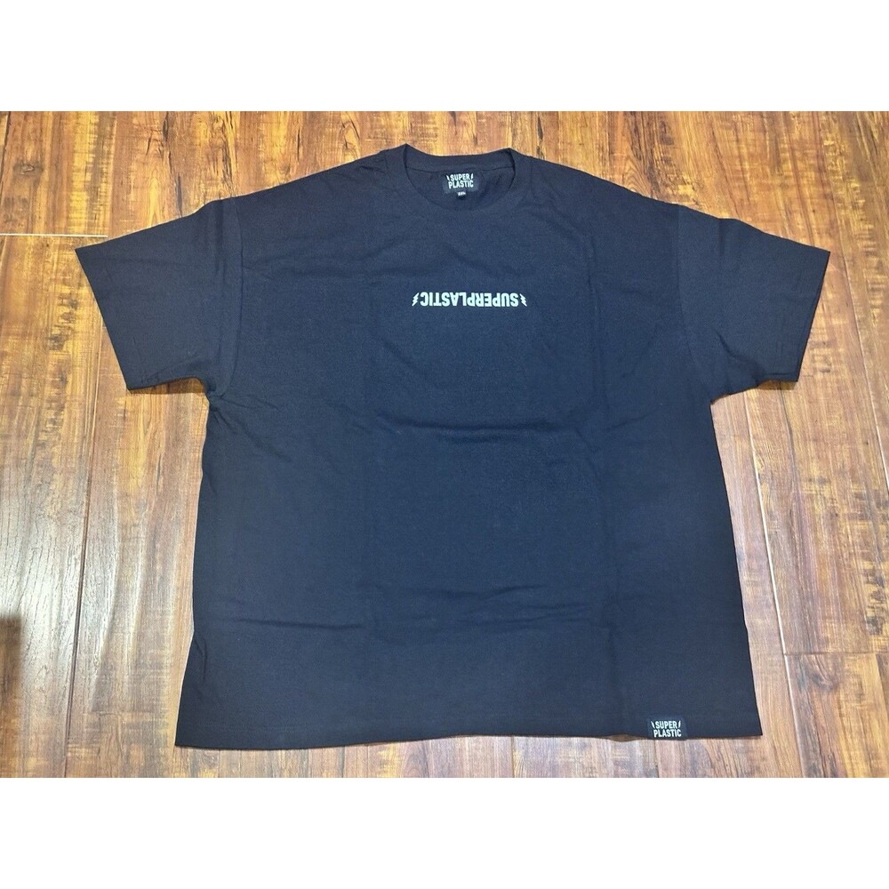 Rare Superplastic Black Upside Down Logo T-Shirt - Size 2XL - NWOT - New!